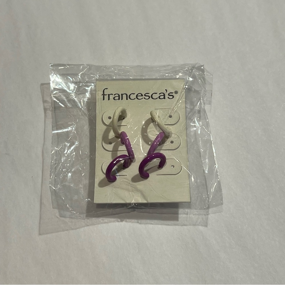 Francescas Pastel Mini Hoop Earring Set - Picture 3 of 4